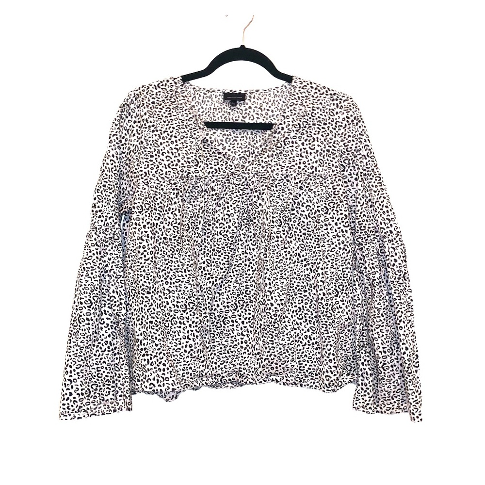 Cheetah bell sleeve shirt
